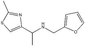 FURAN-2-YLMETHYL-[1-(2-METHYL-THIAZOL-4-YL)-ETHYL]-AMINE Struktur