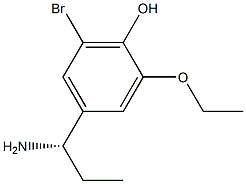 4-((1S)-1-AMINOPROPYL)-6-BROMO-2-ETHOXYPHENOL Struktur