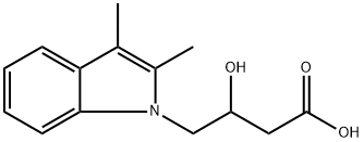 4-(2,3-DIMETHYL-INDOL-1-YL)-3-HYDROXY-BUTYRIC ACID Struktur