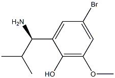 2-((1R)-1-AMINO-2-METHYLPROPYL)-4-BROMO-6-METHOXYPHENOL Struktur