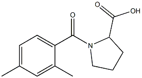 1-(2,4-DIMETHYLBENZOYL)PYRROLIDINE-2-CARBOXYLIC ACID Struktur