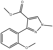 3-(2-METHOXY-PHENYL)-1-METHYL-1H-PYRAZOLE-4-CARBOXYLIC ACID METHYL ESTER Struktur