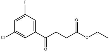 ETHYL 4-(3-CHLORO-5-FLUOROPHENYL)-4-OXOBUTYRATE Struktur