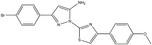 3-(4-BROMOPHENYL)-1-[4-(4-METHOXYPHENYL)-1,3-THIAZOL-2-YL]-1H-PYRAZOL-5-AMINE Struktur