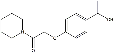 1-[4-(2-OXO-2-PIPERIDIN-1-YLETHOXY)PHENYL]ETHANOL Struktur