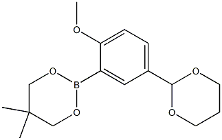 2-[5-(1,3-DIOXAN-2-YL)-2-METHOXYPHENYL]-5,5-DIMETHYL-1,3,2-DIOXABORINANE Struktur