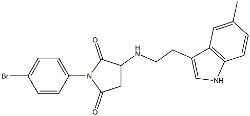 1-(4-BROMOPHENYL)-3-{[2-(5-METHYL-1H-INDOL-3-YL)ETHYL]AMINO}PYRROLIDINE-2,5-DIONE Struktur