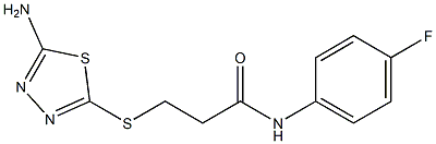 3-[(5-AMINO-1,3,4-THIADIAZOL-2-YL)THIO]-N-(4-FLUOROPHENYL)PROPANAMIDE Struktur