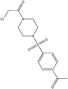 1-(4-[[4-(CHLOROACETYL)PIPERAZIN-1-YL]SULFONYL]PHENYL)ETHANONE Struktur