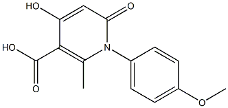 4-HYDROXY-1-(4-METHOXY-PHENYL)-2-METHYL-6-OXO-1,6-DIHYDRO-PYRIDINE-3-CARBOXYLIC ACID Struktur