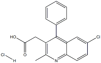 (6-CHLORO-2-METHYL-4-PHENYLQUINOLIN-3-YL)ACETIC ACID HYDROCHLORIDE Struktur