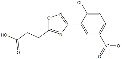 3-[3-(2-CHLORO-5-NITROPHENYL)-1,2,4-OXADIAZOL-5-YL]PROPANOIC ACID Struktur