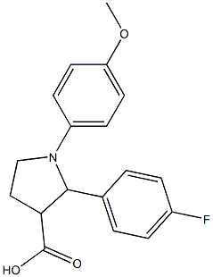 2-(4-FLUOROPHENYL)-1-(4-METHOXYPHENYL)PYRROLIDINE-3-CARBOXYLIC ACID Struktur