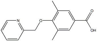 3,5-DIMETHYL-4-(PYRIDIN-2-YLMETHOXY)BENZOIC ACID Struktur