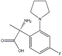 (2R)-2-AMINO-2-(4-FLUORO-2-PYRROLIDINYLPHENYL)PROPANOIC ACID Struktur