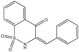 (3E)-3-BENZYLIDENE-2,3-DIHYDRO-4H-1,2-BENZOTHIAZIN-4-ONE 1,1-DIOXIDE Struktur