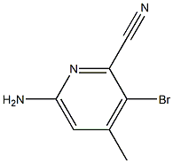 6-AMINO-3-BROMO-4-METHYLPYRIDINE-2-CARBONITRILE Struktur