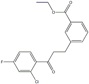 3-(3-CARBOETHOXYPHENYL)-2'-CHLORO-4'-FLUOROPROPIOPHENONE Struktur