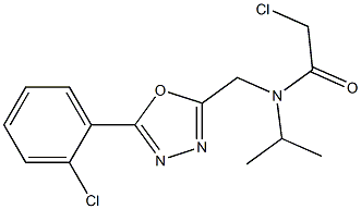 2-CHLORO-N-[[5-(2-CHLOROPHENYL)-1,3,4-OXADIAZOL-2-YL]METHYL]-N-ISOPROPYLACETAMIDE Struktur