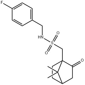 1-(((((4-FLUOROPHENYL)METHYL)AMINO)SULFONYL)METHYL)-7,7-DIMETHYLBICYCLO[2.2.1]HEPTAN-2-ONE Struktur