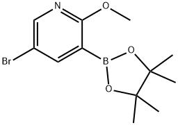 5-BROMO-2-METHOXY-3-(4,4,5,5-TETRAMETHYL-1,3,2-DIOXABOROLAN-2-YL)PYRIDINE Structure