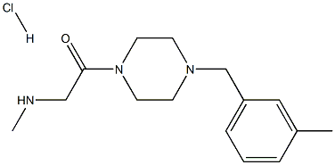 N-METHYL-N-[2-[4-(3-METHYLBENZYL)PIPERAZIN-1-YL]-2-OXOETHYL]AMINE HYDROCHLORIDE Struktur