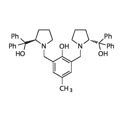 (R,R)-(-)-2,6-BIS[2-(HYDROXYDIPHENYLMETHYL)-1-PYRROLIDINYL-METHYL]-4-METHYLPHENOL Struktur