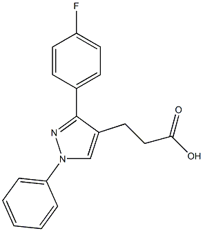 3-(3-(4-FLUOROPHENYL)-1-PHENYL-1H-PYRAZOL-4-YL)PROPANOIC ACID Struktur