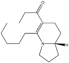 (R)-1-(5-PENTYL-1,2,3,7,8,8A-HEXAHYDROINDOLIZIN-6-YL)PROPAN-1-ONE Struktur