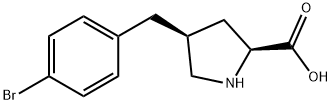 (2S,4S)-4-(4-BROMO-BENZYL)-PYRROLIDINE-2-CARBOXYLIC ACID Struktur