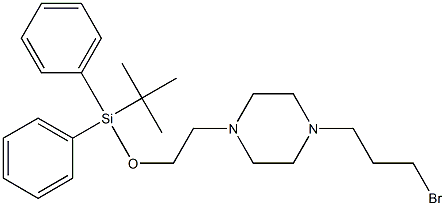 1-(3-BROMO-PROPYL)-4-[2-(TERT-BUTYL-DIPHENYL-SILANYLOXY)ETHYL]-PIPERAZINE Struktur