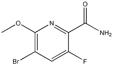 5-BROMO-3-FLUORO-6-METHOXYPYRIDINE-2-CARBOXAMIDE Struktur