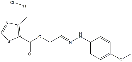 5-ETHOXYCARBONYL-2-(4-METHOXYPHENYLHYDRAZONE)-4-METHYLTHIAZOLE HYDROCHLORIDE Struktur