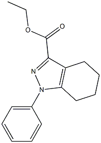 ETHYL 1-PHENYL-4,5,6,7-TETRAHYDRO-1H-INDAZOLE-3-CARBOXYLATE Structure