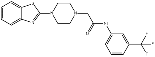 2-[4-(1,3-BENZOTHIAZOL-2-YL)PIPERAZIN-1-YL]-N-[3-(TRIFLUOROMETHYL)PHENYL]ACETAMIDE Struktur