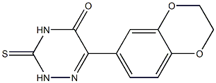 6-(2,3-DIHYDRO-1,4-BENZODIOXIN-6-YL)-3-THIOXO-3,4-DIHYDRO-1,2,4-TRIAZIN-5(2H)-ONE Struktur