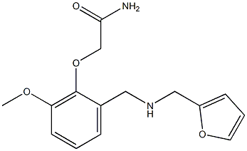 2-(2-(((2-FURYLMETHYL)AMINO)METHYL)-6-METHOXYPHENOXY)ACETAMIDE Struktur