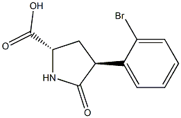 5-OXO-(+/-)-TRANS-4-(2-BROMOPHENYL)-PYRROLIDINE-2-CARBOXYLIC ACID Struktur