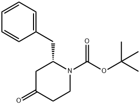 TERT-BUTYL (2S)-2-BENZYL-4-OXOPIPERIDINE-1-CARBOXYLATE Struktur