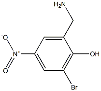 3-BROMO-2-HYDROXY-5-NITROBENZYLAMINE Struktur