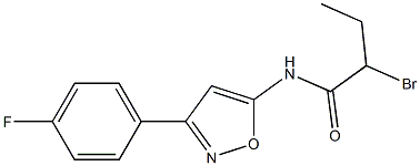 2-BROMO-N-(3-(4-FLUOROPHENYL)ISOXAZOL-5-YL)BUTANAMIDE Struktur