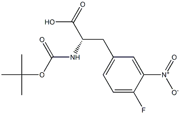 (S)-BOC-4-FLUORO-3-NITROPHENYLALANINE Struktur