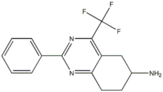 6-AMINO-5,6,7,8-TETRAHYDRO-2-PHENYL-4-(TRIFLUOROMETHYL)QUINAZOLINE Struktur