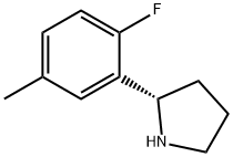 (2S)-2-(2-FLUORO-5-METHYLPHENYL)PYRROLIDINE Struktur