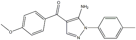 (5-AMINO-1-P-TOLYL-1H-PYRAZOL-4-YL)(4-METHOXYPHENYL)METHANONE Struktur