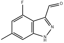 4-FLUORO-6-METHYL-3-(1H)INDAZOLE CARBOXALDEHYDE Struktur