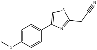 2-(4-(4-(METHYLTHIO)PHENYL)THIAZOL-2-YL)ACETONITRILE Struktur