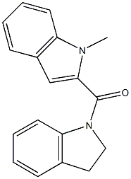 (2,3-DIHYDROINDOL-1-YL)-(1-METHYLINDOL-2-YL)-METHANONE Struktur