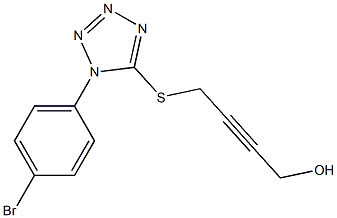 4-([1-(4-BROMOPHENYL)-1H-TETRAZOL-5-YL]THIO)BUT-2-YN-1-OL Struktur