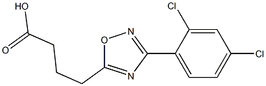 4-[3-(2,4-DICHLOROPHENYL)-1,2,4-OXADIAZOL-5-YL]BUTANOIC ACID Struktur